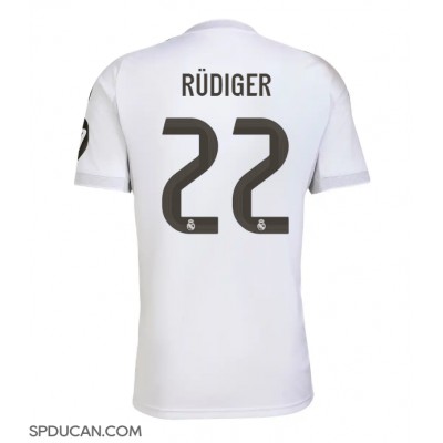 Muški Nogometni Dres Real Madrid Antonio Rudiger #22 Domaci 2025-26 Kratak Rukav Muški Nogometni Dres Real Madrid Antonio Rudiger #22 Domaci 2025-26 Kratak Rukav